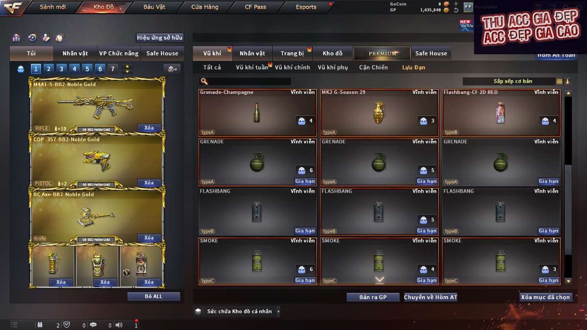 shop acc cf uy tin gia re